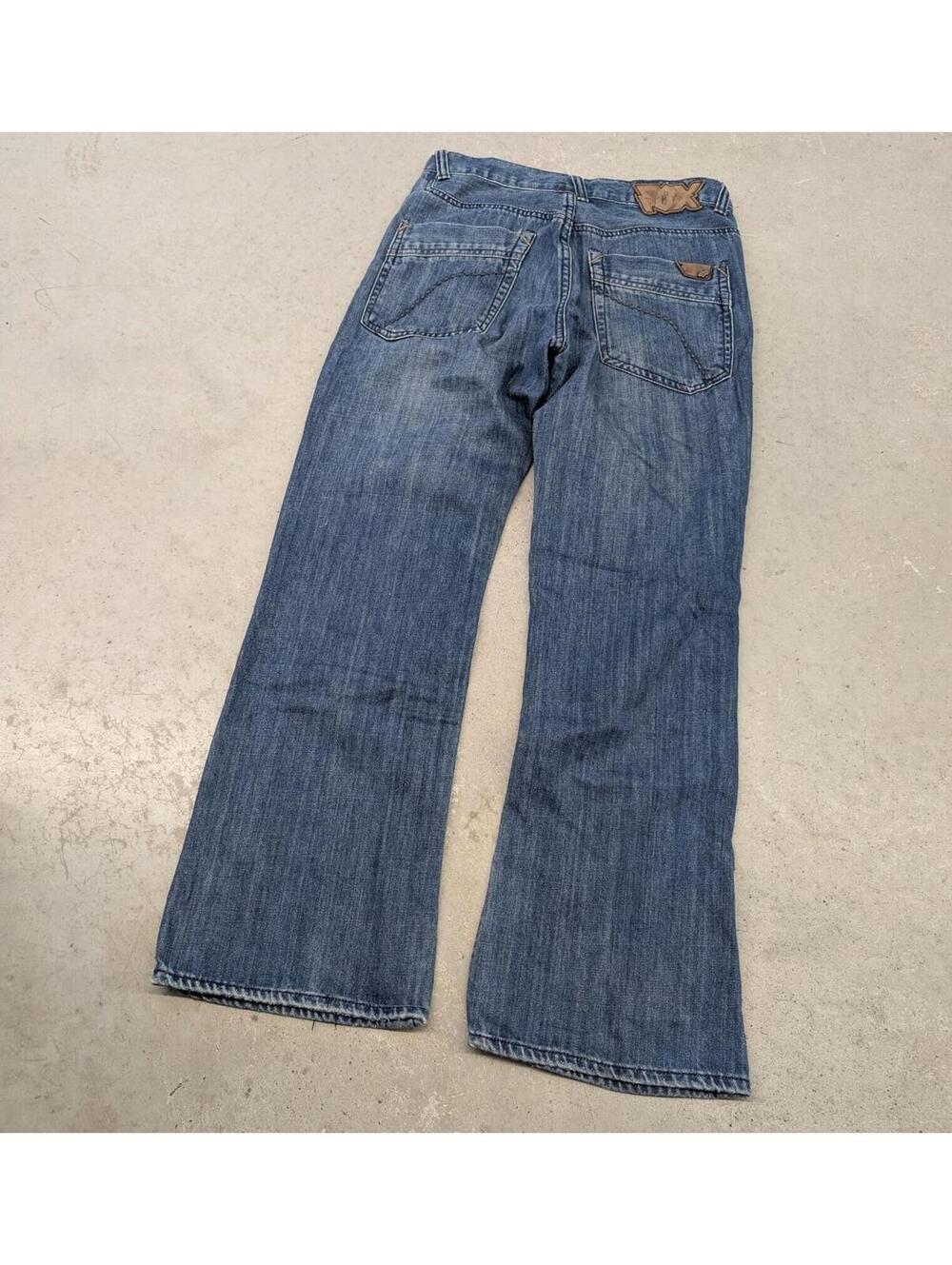 Y2K Fox Racing Denim Boot Cut Standard Blue Denim Jeans